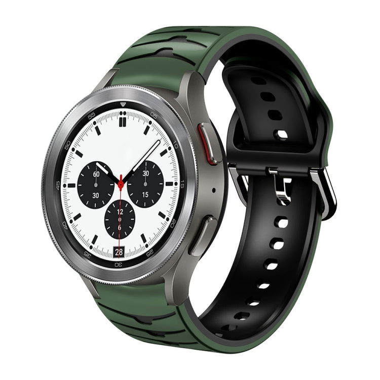 Bracelet de montre en silicone à texture incurvée, pour Samsung Galaxy Watch 4 44 mm, pour Samsung Galaxy Watch 4 40 mm, pour Samsung Galaxy Watch 4 Classic 42 mm