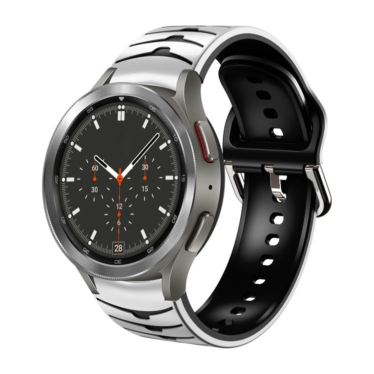 Bracelet de montre en silicone texturé incurvé, pour Samsung Galaxy Watch 4 Classic 46 mm