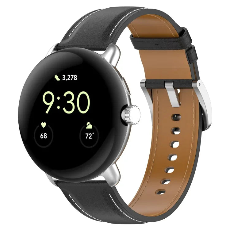 Bracelet de montre en cuir gaufré, pour Google Pixel Watch 4 / 3 / 2 / 1 41mm