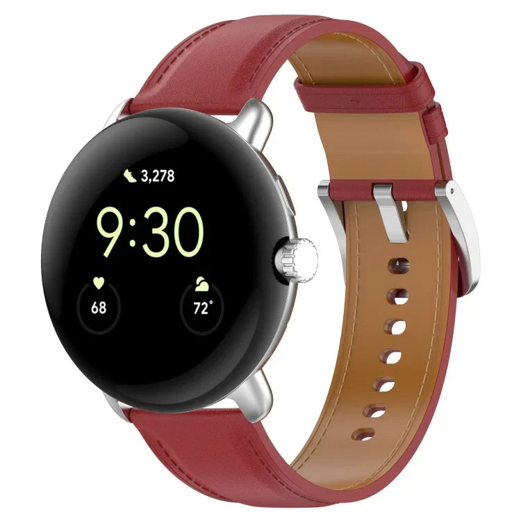 Bracelet de montre en cuir gaufré, pour Google Pixel Watch 4 / 3 / 2 / 1 41mm