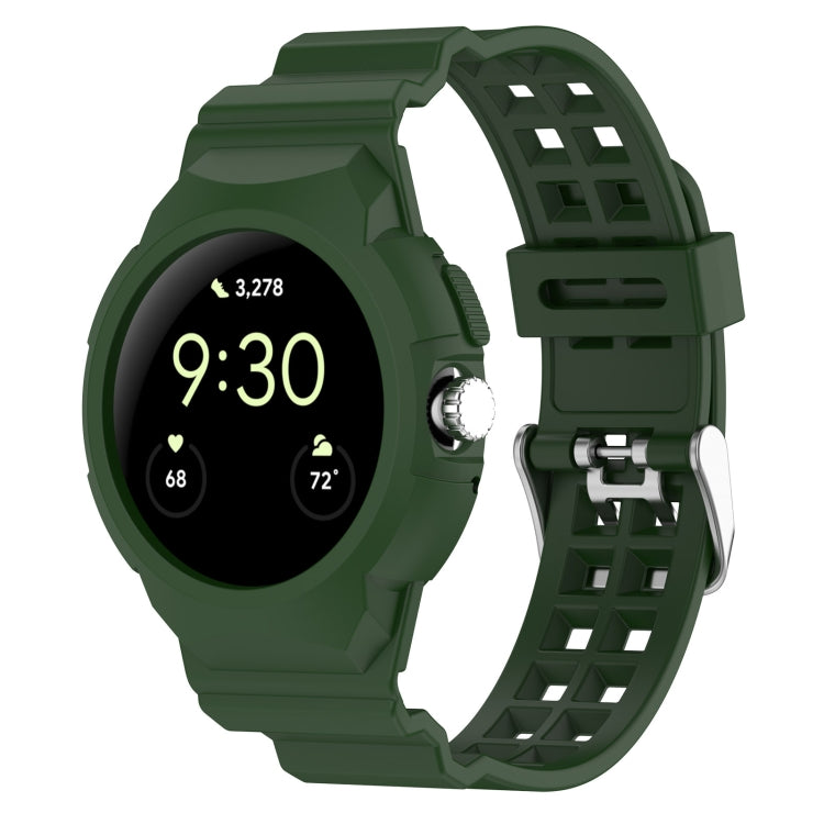 Bracelet de montre en silicone entièrement fermé intégré, pour Google Pixel Watch