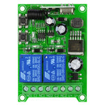 Ensemble récepteur relais télécommande RF sans fil universel pour porte électrique DC 12V 24V 48V