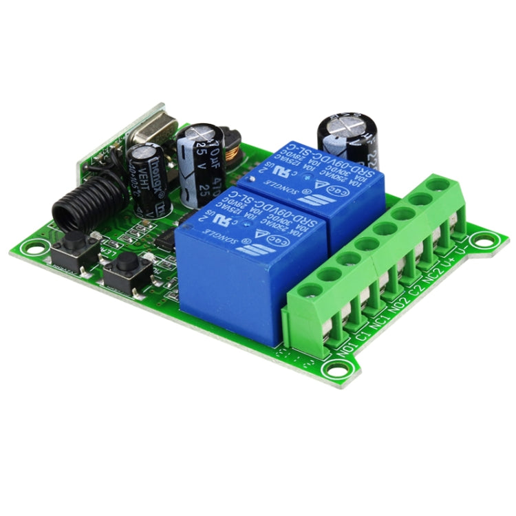 Ensemble récepteur relais télécommande RF sans fil universel pour porte électrique DC 12V 24V 48V