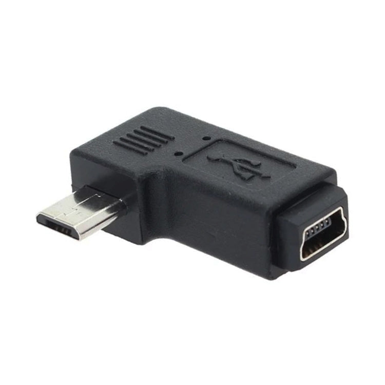 Adaptateur mini USB femelle à micro USB mâle à 90 degrés