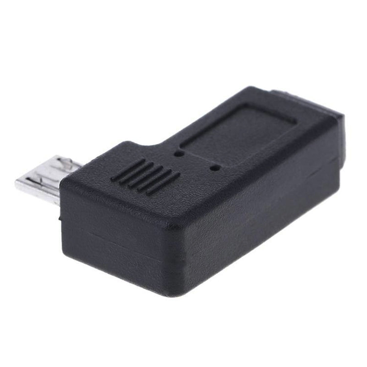Adaptateur mini USB femelle à micro USB mâle à 90 degrés