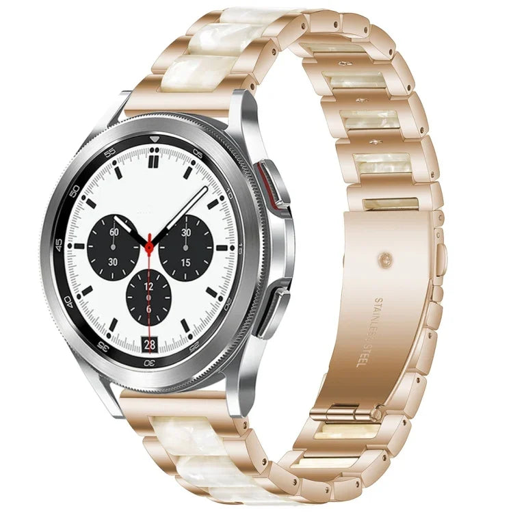 Bracelet de montre en résine et métal Interbead, pour Galaxy Watch 4 Classic 42 / 46mm