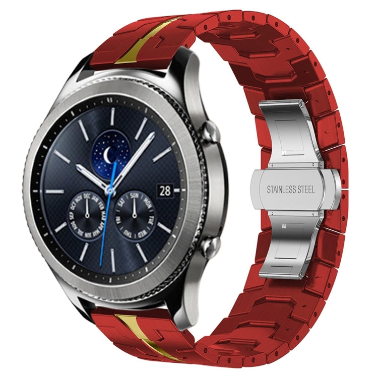 Bracelet de montre en métal d'acier inoxydable Armor, pour Samsung Galaxy Watch3 45mm, pour Samsung Galaxy Watch 46mm, pour Samsung Gear S3 Classic, pour Samsung Gear S3 Frontier