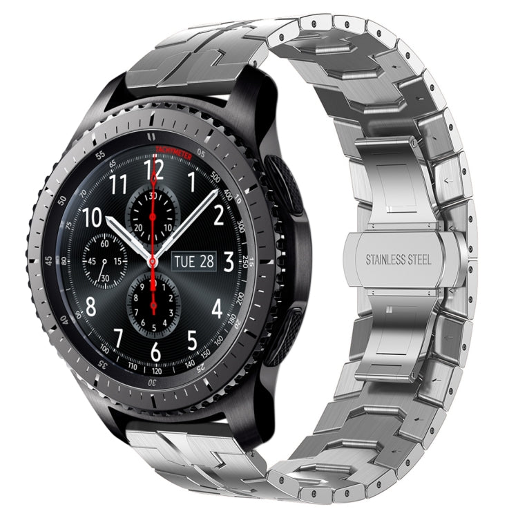 Bracelet de montre en métal d'acier inoxydable Armor, pour Samsung Galaxy Watch3 45mm, pour Samsung Galaxy Watch 46mm, pour Samsung Gear S3 Classic, pour Samsung Gear S3 Frontier