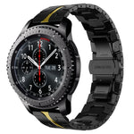 Bracelet de montre en métal d'acier inoxydable Armor, pour Samsung Galaxy Watch3 45mm, pour Samsung Galaxy Watch 46mm, pour Samsung Gear S3 Classic, pour Samsung Gear S3 Frontier
