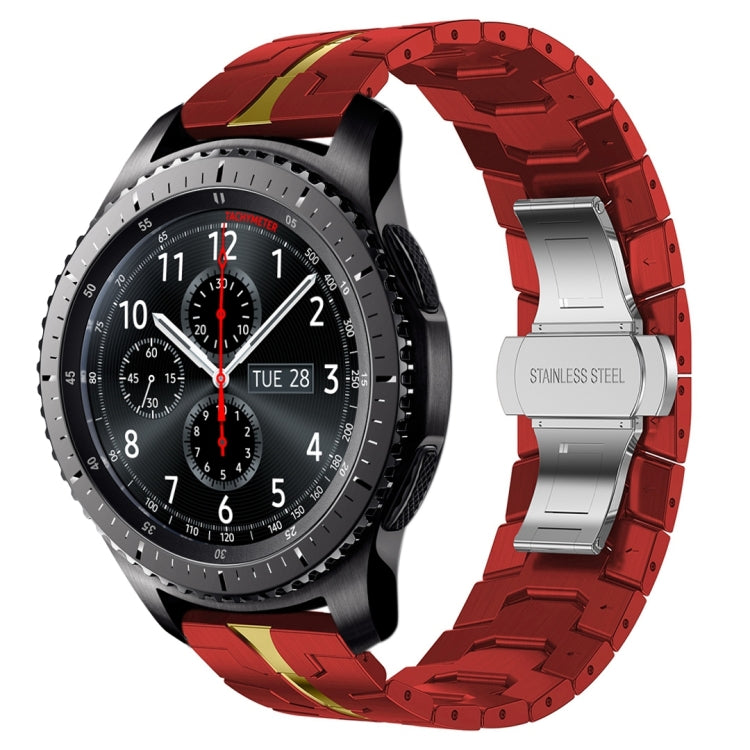 Bracelet de montre en métal d'acier inoxydable Armor, pour Samsung Galaxy Watch3 45mm, pour Samsung Galaxy Watch 46mm, pour Samsung Gear S3 Classic, pour Samsung Gear S3 Frontier