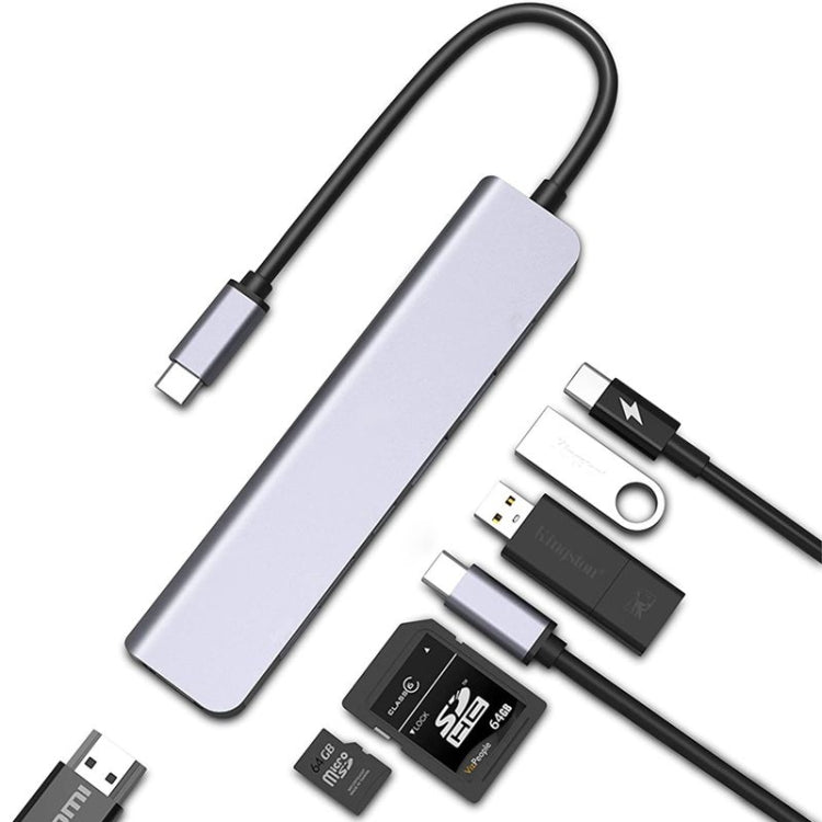 Hub USB C 7 en 1, adaptateur multiport USB C avec HDMI, PD 100W et lecteur de carte SD/TF