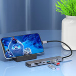 Hub USB C 7 en 1, adaptateur multiport USB C avec HDMI, PD 100W et lecteur de carte SD/TF