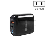 Chargeur de téléphone mobile PD04 PD20W + QC18W avec indicateur LED, prise US, prise US