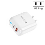 Chargeur de téléphone mobile PD04 PD20W + QC18W avec indicateur LED, prise US, prise US