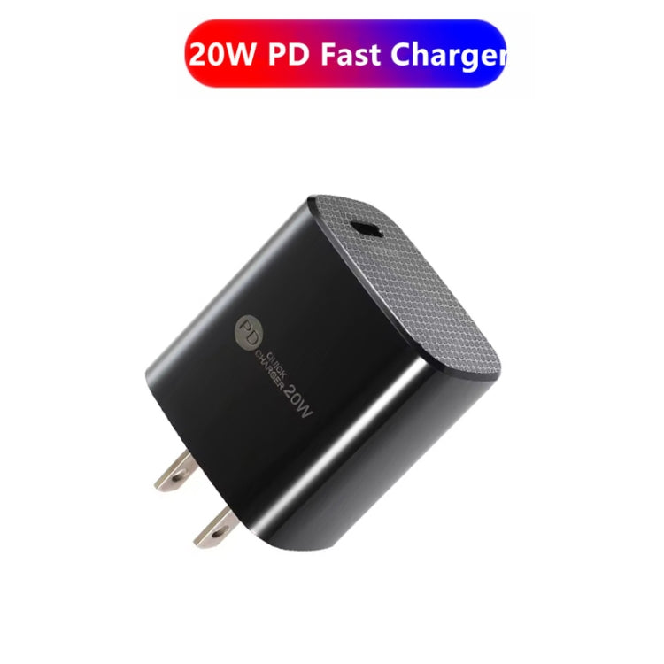 Chargeur rapide PD11 Mini port unique PD3.0 USB-C / Type-C 20W pour séries iPhone / iPad, prise US, prise US