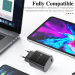 Chargeur rapide PD11 Mini port unique PD3.0 USB-C / Type-C 20W pour séries iPhone / iPad, prise EU, prise EU