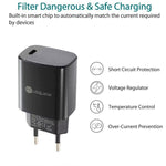 Chargeur rapide PD11 port unique PD3.0 USB-C / Type-C 20W avec câble de données Type-C vers 8 broches de 1m, prise EU, prise EU + câble Type-C vers 8 broches