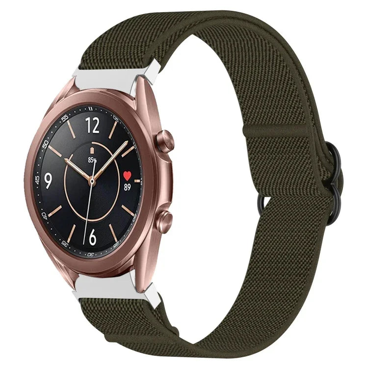 Nylon Stretch Black Buckle Watch Band, For Samsung Galaxy Watch 5 Pro 45mm, For Samsung Galaxy Watch 5 44mm, For Samsung Galaxy Watch 5 40mm, For Samsung Galaxy Watch 4 44mm, For Samsung Galaxy Watch 4 40mm, For Samsung Galaxy Watch 4 Classic 42mm     ...
