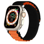 Bracelet de montre en nylon bicolore, pour Apple Watch Ultra 49 mm, pour Apple Watch Series 8&7 45 mm/SE 2&6&SE&5&4 44 mm, pour Apple Watch Series 8&7 41 mm/SE 2&6&SE&5&4 40 mm