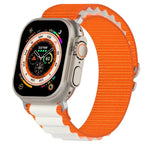 Bracelet de montre en nylon bicolore, pour Apple Watch Ultra 49 mm, pour Apple Watch Series 8&7 45 mm/SE 2&6&SE&5&4 44 mm, pour Apple Watch Series 8&7 41 mm/SE 2&6&SE&5&4 40 mm