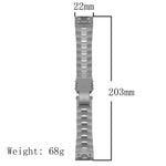 22mm Titanium Alloy Quick Release Watch Band, For Garmin Fenix 7, For Garmin Fenix 7 Solar, For Garmin Fenix 7 Sapphire Solar, For Garmin EPIX Gen 2, For Garmin Instinct 2, For Garmin Instinct, For Garmin Descent G1, For Garmin Approach S62            ...