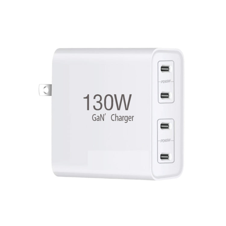 Chargeur multiport GaN130W 4 ports USB-C PD65W / PD30W Type-C pour série de notebooks, prise US, prise EU / US, prise UK / US, prise AU / US, prise EU / UK / US, prise EU / UK / AU / US