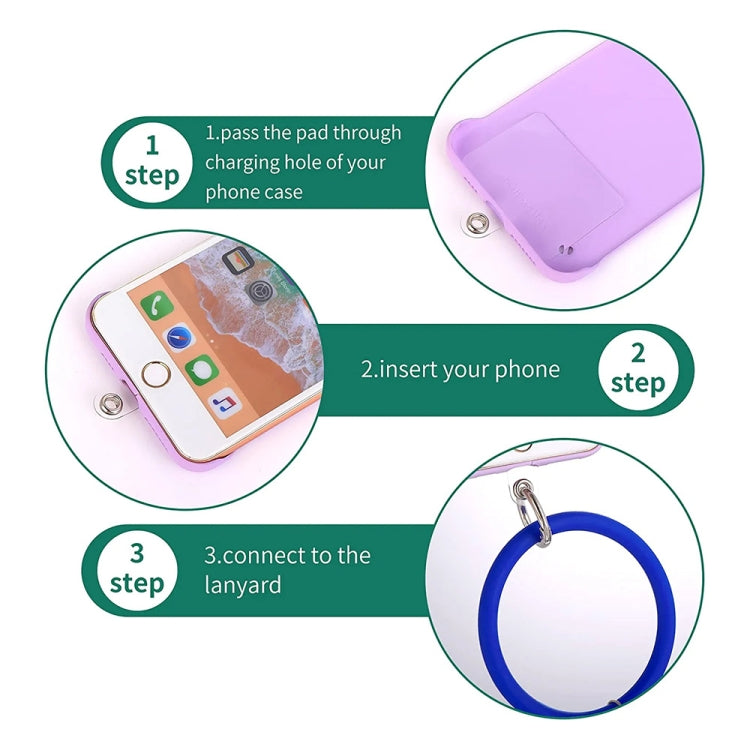 JUNSUNMAY Bracelet en silicone, dragonne de téléphone portable anti-perte, boucle de poignet universelle pour coque de téléphone.
