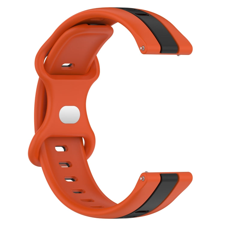 20mm Butterfly Buckle Two-Color Silicone Watch Band, For Honor Magic Watch 2 46mm