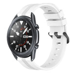 Bracelet de montre en silicone rayé concave de 22 mm, pour Samsung Galaxy Watch3 45 mm, pour Samsung Galaxy Watch 46 mm, pour Samsung Gear S3 Classic, pour Samsung Gear S3 Frontier