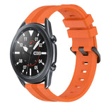 Bracelet de montre en silicone rayé concave de 22 mm, pour Samsung Galaxy Watch3 45 mm, pour Samsung Galaxy Watch 46 mm, pour Samsung Gear S3 Classic, pour Samsung Gear S3 Frontier