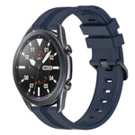 Bracelet de montre en silicone rayé concave de 22 mm, pour Samsung Galaxy Watch3 45 mm, pour Samsung Galaxy Watch 46 mm, pour Samsung Gear S3 Classic, pour Samsung Gear S3 Frontier