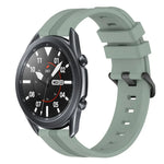 Bracelet de montre en silicone rayé concave de 22 mm, pour Samsung Galaxy Watch3 45 mm, pour Samsung Galaxy Watch 46 mm, pour Samsung Gear S3 Classic, pour Samsung Gear S3 Frontier