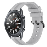 Bracelet de montre en silicone rayé concave de 22 mm, pour Samsung Galaxy Watch3 45 mm, pour Samsung Galaxy Watch 46 mm, pour Samsung Gear S3 Classic, pour Samsung Gear S3 Frontier