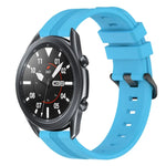 Bracelet de montre en silicone rayé concave de 22 mm, pour Samsung Galaxy Watch3 45 mm, pour Samsung Galaxy Watch 46 mm, pour Samsung Gear S3 Classic, pour Samsung Gear S3 Frontier