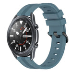 Bracelet de montre en silicone rayé concave de 22 mm, pour Samsung Galaxy Watch3 45 mm, pour Samsung Galaxy Watch 46 mm, pour Samsung Gear S3 Classic, pour Samsung Gear S3 Frontier