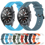 Bracelet de montre en silicone rayé concave de 22 mm, pour Samsung Galaxy Watch3 45 mm, pour Samsung Galaxy Watch 46 mm, pour Samsung Gear S3 Classic, pour Samsung Gear S3 Frontier