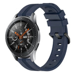 Bracelet de montre en silicone rayé concave de 22 mm, pour Samsung Galaxy Watch3 45 mm, pour Samsung Galaxy Watch 46 mm, pour Samsung Gear S3 Classic, pour Samsung Gear S3 Frontier
