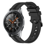 Bracelet de montre en silicone rayé concave de 22 mm, pour Samsung Galaxy Watch3 45 mm, pour Samsung Galaxy Watch 46 mm, pour Samsung Gear S3 Classic, pour Samsung Gear S3 Frontier