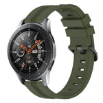 Bracelet de montre en silicone rayé concave de 22 mm, pour Samsung Galaxy Watch3 45 mm, pour Samsung Galaxy Watch 46 mm, pour Samsung Gear S3 Classic, pour Samsung Gear S3 Frontier