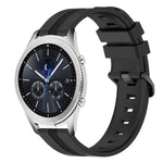 Bracelet de montre en silicone rayé concave de 22 mm, pour Samsung Galaxy Watch3 45 mm, pour Samsung Galaxy Watch 46 mm, pour Samsung Gear S3 Classic, pour Samsung Gear S3 Frontier