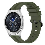 Bracelet de montre en silicone rayé concave de 22 mm, pour Samsung Galaxy Watch3 45 mm, pour Samsung Galaxy Watch 46 mm, pour Samsung Gear S3 Classic, pour Samsung Gear S3 Frontier