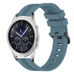 Bracelet de montre en silicone rayé concave de 22 mm, pour Samsung Galaxy Watch3 45 mm, pour Samsung Galaxy Watch 46 mm, pour Samsung Gear S3 Classic, pour Samsung Gear S3 Frontier