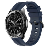Bracelet de montre en silicone rayé concave de 22 mm, pour Samsung Galaxy Watch3 45 mm, pour Samsung Galaxy Watch 46 mm, pour Samsung Gear S3 Classic, pour Samsung Gear S3 Frontier