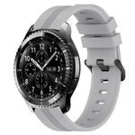 Bracelet de montre en silicone rayé concave de 22 mm, pour Samsung Galaxy Watch3 45 mm, pour Samsung Galaxy Watch 46 mm, pour Samsung Gear S3 Classic, pour Samsung Gear S3 Frontier