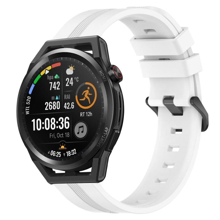 22mm Concave Striped Slicone Watch Band, For Huawei Watch GT Runner, For Huawei Watch 3, For Huawei Watch 3 Pro, For Huawei GT2 Pro