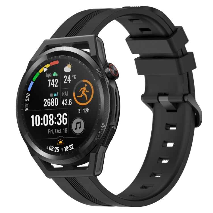 22mm Concave Striped Slicone Watch Band, For Huawei Watch GT Runner, For Huawei Watch 3, For Huawei Watch 3 Pro, For Huawei GT2 Pro