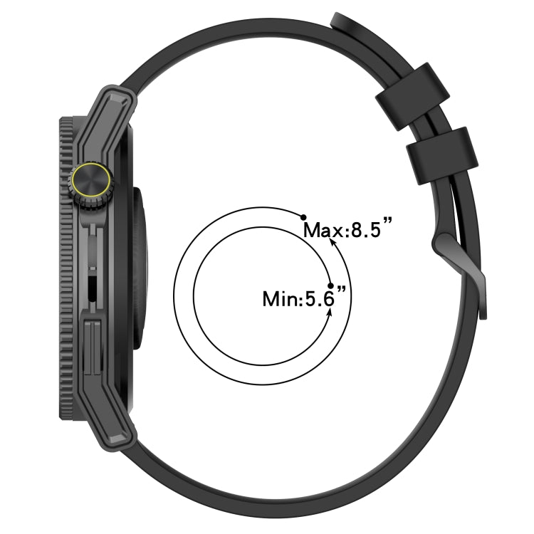 22mm Concave Striped Slicone Watch Band, For Huawei Watch GT Runner, For Huawei Watch 3, For Huawei Watch 3 Pro, For Huawei GT2 Pro