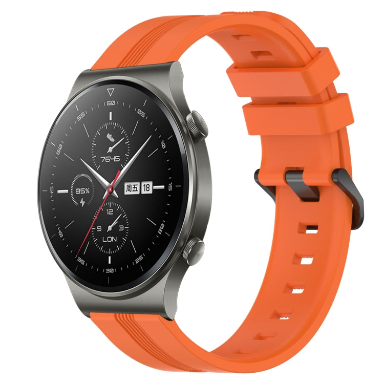 22mm Concave Striped Slicone Watch Band, For Huawei Watch GT Runner, For Huawei Watch 3, For Huawei Watch 3 Pro, For Huawei GT2 Pro