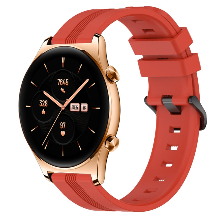22mm Concave Striped Slicone Watch Band, For Huawei Watch GT 2E, For Huawei GT2 46mm, For Honor Watch GS 3, For Honor Watch GS Pro