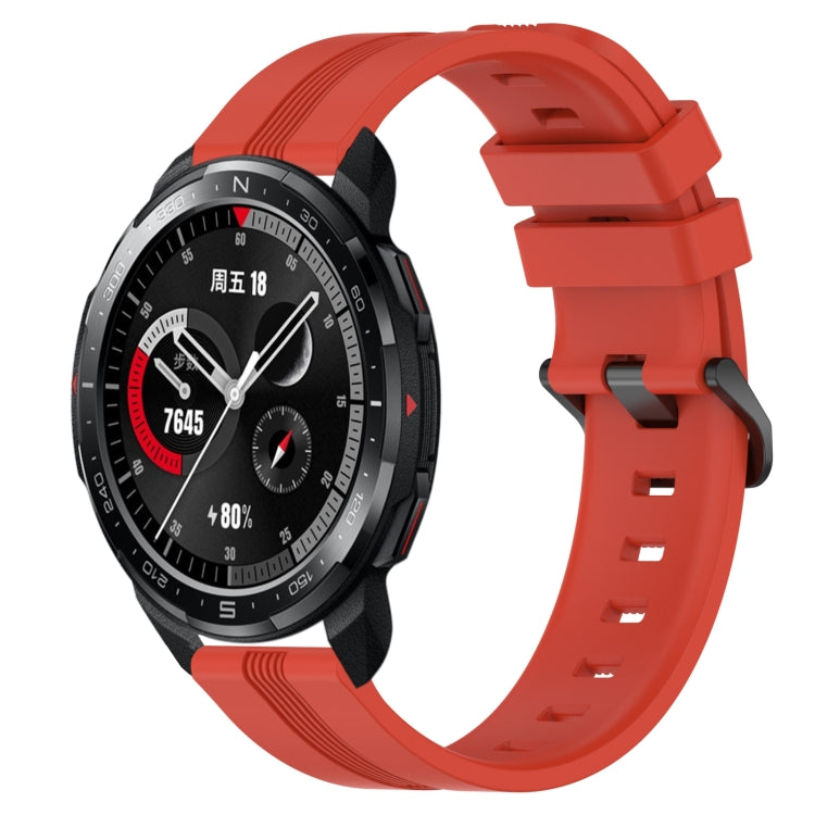 22mm Concave Striped Slicone Watch Band, For Huawei Watch GT 2E, For Huawei GT2 46mm, For Honor Watch GS 3, For Honor Watch GS Pro